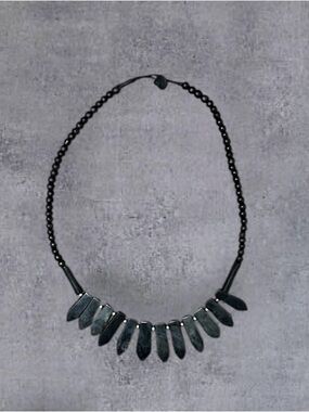 Black Wood Bead Necklace